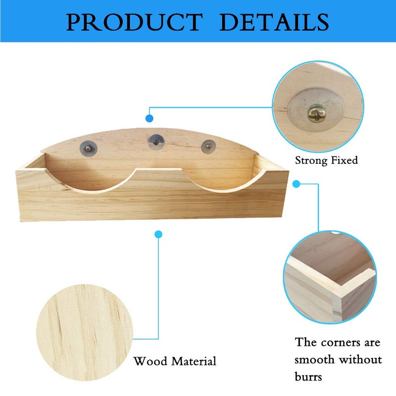 Hamiledyi Rabbit Hay Feeder, Bunny Hay Feeder Rack,Bunny Food Manger Wooden Hay Manger Rack Rabbit Hay Holder Feeders Grass Holder for Guinea Pig Chinchilla Hamster - Image 4